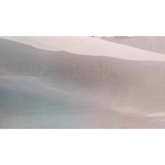 Vintage Sheer Nylon Half Christmas Embroidered Apron W/Pocket & Gold Trim - Picture 10 of 11